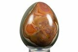 Polished Polychrome Jasper Egg - Madagascar #331734-1